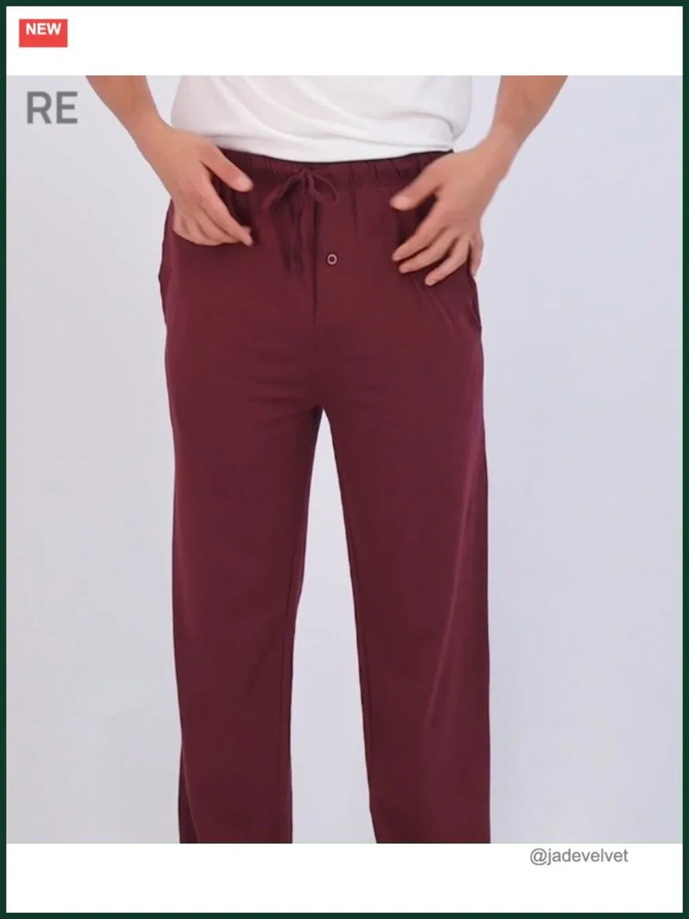 3 Pack Men's Cotton Pajama Pants Soft Lounge Bottoms Elastic Waist Pockets